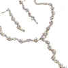 European and American cross-border best-selling women's jewelry, light luxury evening dress accessories, 3-piece set, bracelet, necklace, earrings Item Picture